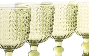 Σετ Ποτηριών Home ESPRIT Πράσινο Κρυστάλλινο 380 ml (x6)