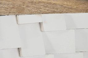 Κεφαλάρι κρεβατιού Home ESPRIT Λευκό Φυσικό 160 x 4 x 80 cm