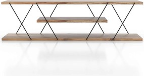 Έπιπλο Τηλεόρασης Μαύρο / Καρυδί CLONI 120x33x33