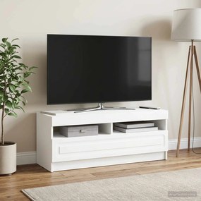 vidaXL Ντουλάπα LED Τηλεόρασης Λευκό Επεξεργασμένο Ξύλο
