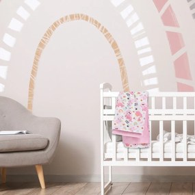 Σεντόνια Βρεφικά 4936 (Σετ 2τμχ) Pink-White Das Home Λίκνου 70x120cm 100% Βαμβάκι