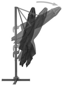 Ομπρέλα Κρεμαστή Ανθρακί 300 x 300 εκ. με Ιστό Αλουμινίου - Ανθρακί