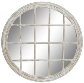 Τοίχο καθρέφτη DKD Home Decor Λευκό Μαρινάτος 90 x 2 x 90 cm 90 x 2,5 x 90 cm (90 Τεμάχια)