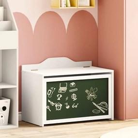 vidaXL Κουτί Παιχνιδιών Λευκό 73 x 33 x 55 εκ. Επεξεργασμένο ξύλο