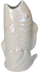 Βάζο ArteLibre Ψάρι Ιβουάρ Κεραμικό 15.5x10.5x28cm-05154186