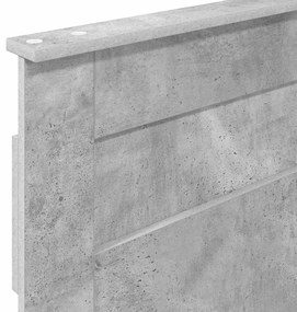 vidaXL Κεφαλάρι με κεφαλάρι Σκυρόδεμα Γκρι 100 cm Επεξεργασμένο ξύλο