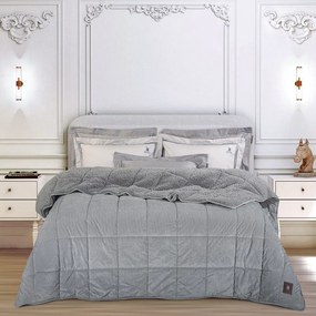 Κουβερτοπάπλωμα 3480 Sherpa Grey Greenwich Polo Club Υπέρδιπλo 220x240cm Πολυέστερ