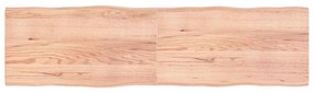 vidaXL Επιφ Τραπεζιού Αν Καφέ 220x60x(2-4)εκ.Ακατέργ. Μασίφ Ξύλο Δρυός
