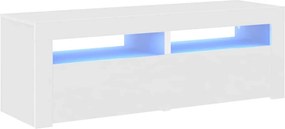 vidaXL Έπιπλο Τηλεόρασης με LED Λευκό 120x35x40 εκ.