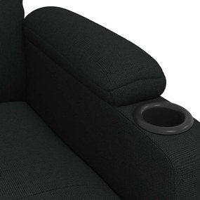 vidaXL Πολυθρόνα Ανακλινόμενη Μαύρη Υφασμάτινη