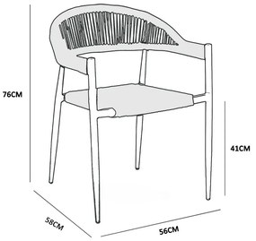 MEZZA LUNA ΠΟΛΥΘΡΟΝΑ ΜΑΥΡΟ ΦΥΣΙΚΟ 56x58xH76cm