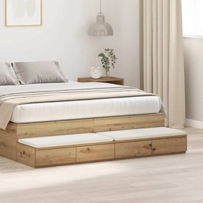 vidaXL Συρτάρια Κρεβατιού Καρυδιά 150x36,5x16,5 εκ Επεξεργασμένο Ξύλο