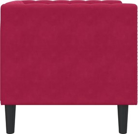vidaXL Πολυθρόνα Chesterfield Μπορντό Βελούδινη