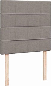 vidaXL Κρεβάτι Boxspring με Στρώμα Taupe 90x190 εκ.Υφασμάτινο
