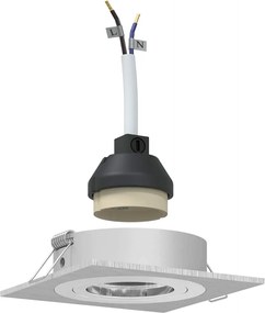 vidaXL Σποτ 24 pcs Ασημί 9 x 9 x 2 εκ. Αλουμίνιο