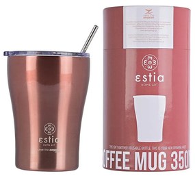 Ποτήρι Θερμός Coffee Mug Save The Aegean Rose Gold 350ml - Estia