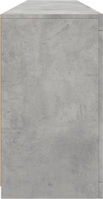 vidaXL Ντουλάπι με LED Γκρι Σκυροδέματος 181,5x37x67 εκ.