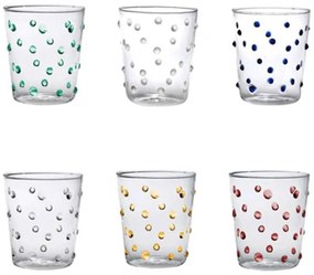 Ποτήρι Νερού Party (Σετ 6Τμχ) PY00199 450ml Multi Zafferano Glass