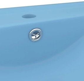 Νιπτήρας με Οπή Βρύσης Γαλάζιο Ματ 60 x 46 εκ. Κεραμικός - Μπλε