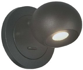 Φωτιστικό Τοίχου - Απλίκα VK/04575/WA/B/W 9x8,6x9,8cm Led 545lm 6W 3000K Black VKLed