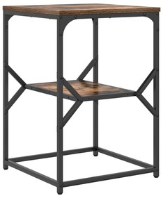 vidaXL Τραπέζι πλευράς Σκούρο Δρυς 41x40x60 εκ. Κατασκευασμένο ξύλο