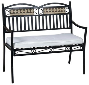 Καναπές 2 Θέσεων BS068-2012 SPG 123X57X89cm Black Διθέσιος