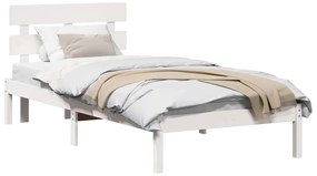 vidaXL Σκελετός Κρεβατιού Λευκό 80 x 200 cm Μασίφ ξύλο πεύκου