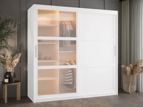 Ντουλάπα Flutes III 180 Συρόμενη-Λευκό