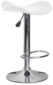 Σκαμπώ Saddle Bar Χρώμιο/PVC Άσπρο 45x43x58/64-79/85cm (Σετ 2 ΤΕΜ)