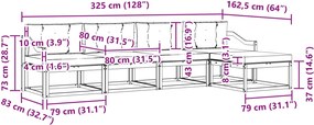 vidaXL Σειρά Καναπέ Εξωτερικού 4 pcs Λευκό και Κρεμ Πολυεστέρας