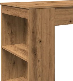 vidaXL Τραπέζι Μπαρ με Ράγες Δρυς 95x47x103,5 εκ. Επεξεργ. Ξύλο