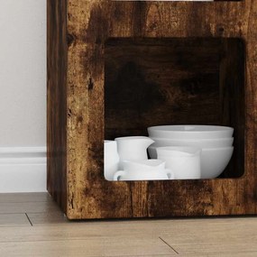 vidaXL Πλαϊνό γραφείο ELST Καπνιστό Δρύς 59 x 35 x 80.5 εκ.