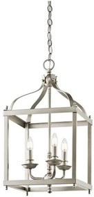 Κρεμαστό Φωτιστικό Οροφής 3xE14 60W IP20 Larkin Elstead Lighting KL-LARKIN-P-M-NI Νίκελ Ματ