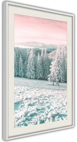 Αφίσα - Frosty Landscape - 40x60 - Μαύρο - Με πασπαρτού