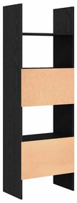 vidaXL Βιβλιοθήκη Μαύρη δρυς 60 x 35 x 180 εκατοστά Επεξεργασμένο ξύλο