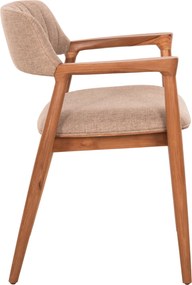 ΠΟΛΥΘΡΟΝΑ JAMES HM18259 TEAK WOOD ΜΕ ΣΑΜΠΑΝΙ ΥΦΑΣΜΑ 57x52x76Υεκ.