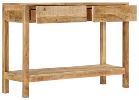 vidaXL Τραπέζι Κονσόλα με 2 Συρτάρια 110x35x75 εκ. Μασίφ Ξύλο Μάνγκο