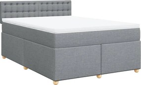 vidaXL Κρεβάτι Boxspring με Στρώμα Αν. Πράσινο 160x200εκ Υφασμάτινο