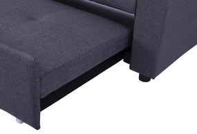 Γωνιακός καναπές - Κρεβάτι WAYNE Ύφασμα Γκρί 224x147x85Υ εκ. 224x147x85 εκ.