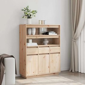 vidaXL Highboard 89x34x116,5 cm Μασίφ ξύλο πεύκο