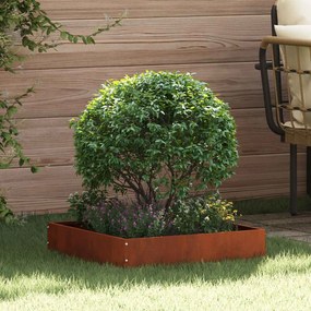 vidaXL Περίγραμμα γκαζόν 6 pcs Σκ rusty 50 x 50 x 13 εκ