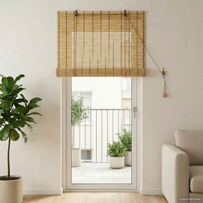 vidaXL Ρόλερ (στόρι) Φυσικό 80 x 220 cm Καλάμι
