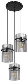 Κρεμαστό Φωτιστικό Οροφής 3xE27 Στρογγυλό Gorley Globo Lighting-15698-3HR-Μαύρο 15698-3HR