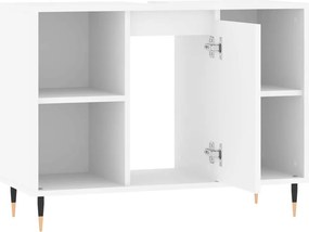 vidaXL Ντουλάπι Μπάνιου Λευκό 80 x 33 x 60 εκ. Επεξεργασμένο Ξύλο