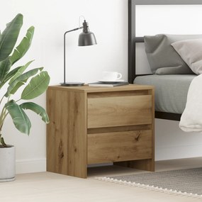 vidaXL κομοδίνο  από τεχνητό ξύλο δρυός 45x34x44,5 εκ.