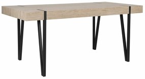 Τραπέζι Berwyn 691, Ανοιχτό χρώμα ξύλου, 75x90x150cm, 40 kg, Ινοσανίδες μέσης πυκνότητας, Μέταλλο | Epipla1.gr