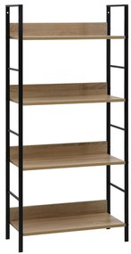 vidaXL Ραφιέρα 4 Επιπέδων Δρυς 60x27,6x124,5 εκ. Επεξεργασμένο Ξύλο