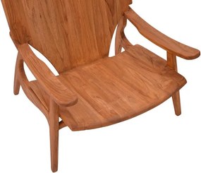 Πολυθρόνα Brazin φυσικό teak ξύλο 72x71x77εκ 67x76x78.5 εκ.