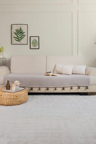 Stewehome Ριχτάρι καναπέ με πον εκρού 115x201 cm