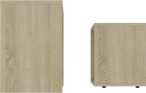 vidaXL Σετ Τραπεζάκια Σαλονιού Sonoma Δρυς 48x30x45 εκ. Επεξ. Ξύλο